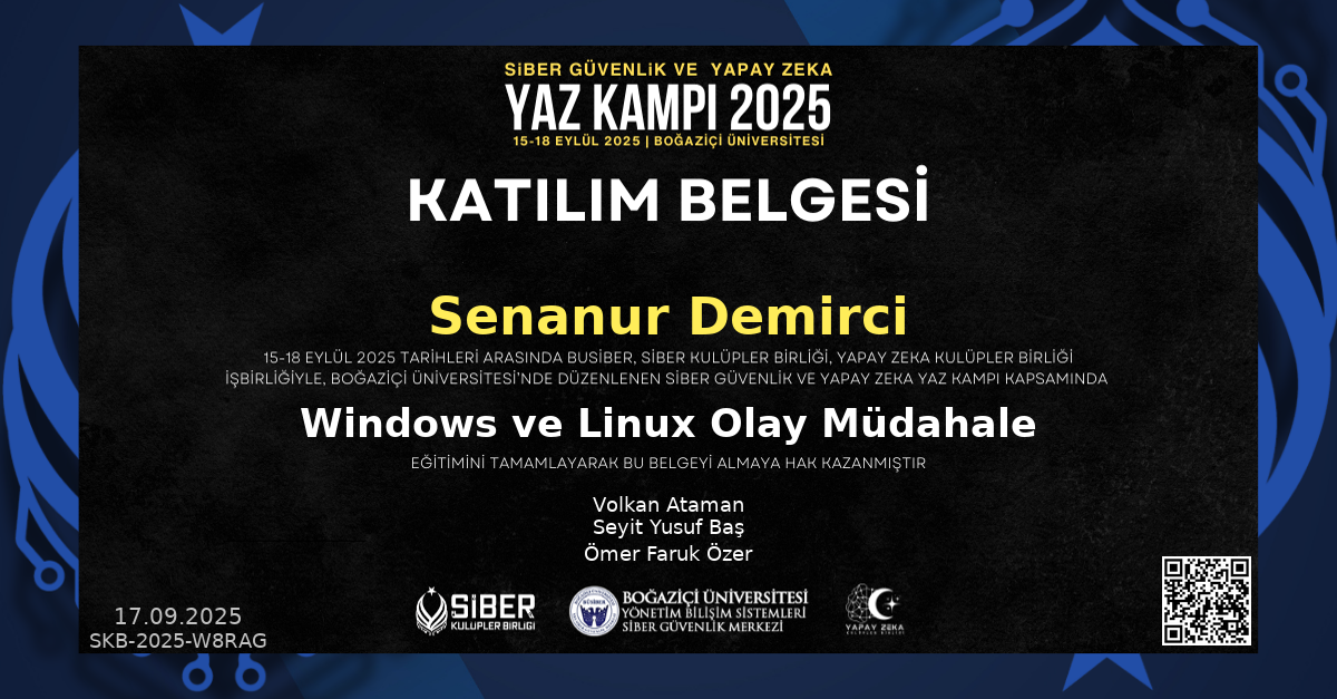 Windows ve Linux Olay Müdahale