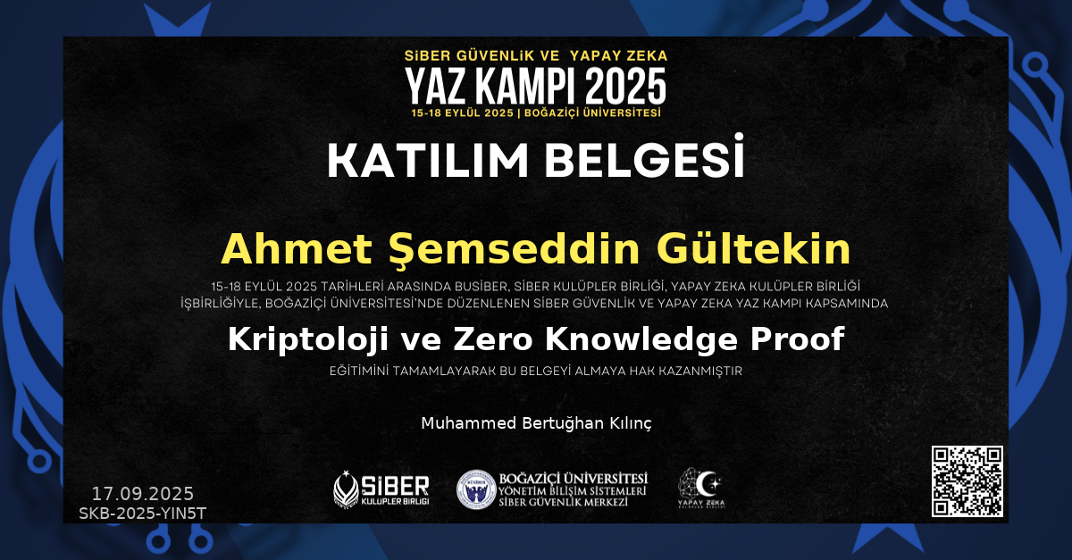 Kriptoloji ve Zero Knowledge Proof