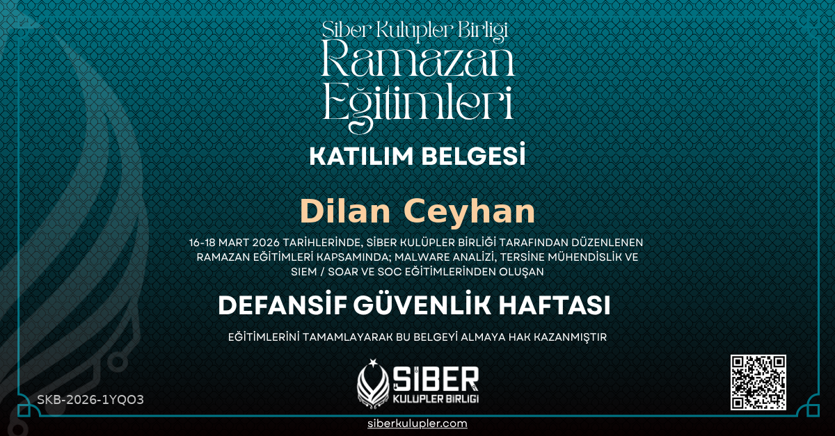 Ramazan Eğitimleri - Defensive Security Haftası
