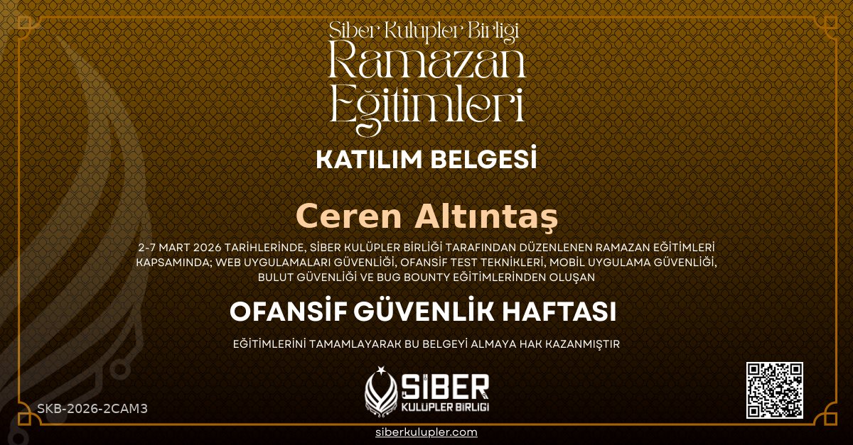Ramazan Eğitimleri - Offensive Security Haftası