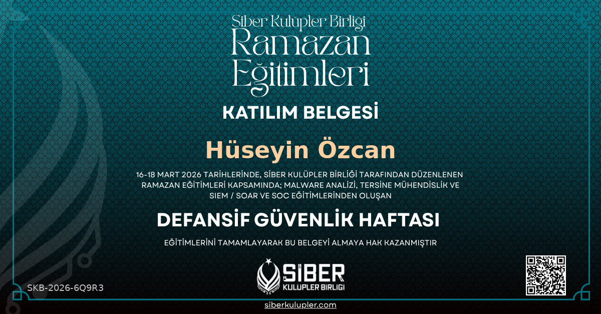 Ramazan Eğitimleri - Defensive Security Haftası