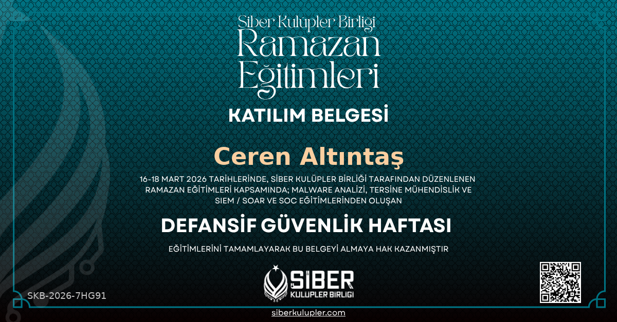 Ramazan Eğitimleri - Defensive Security Haftası