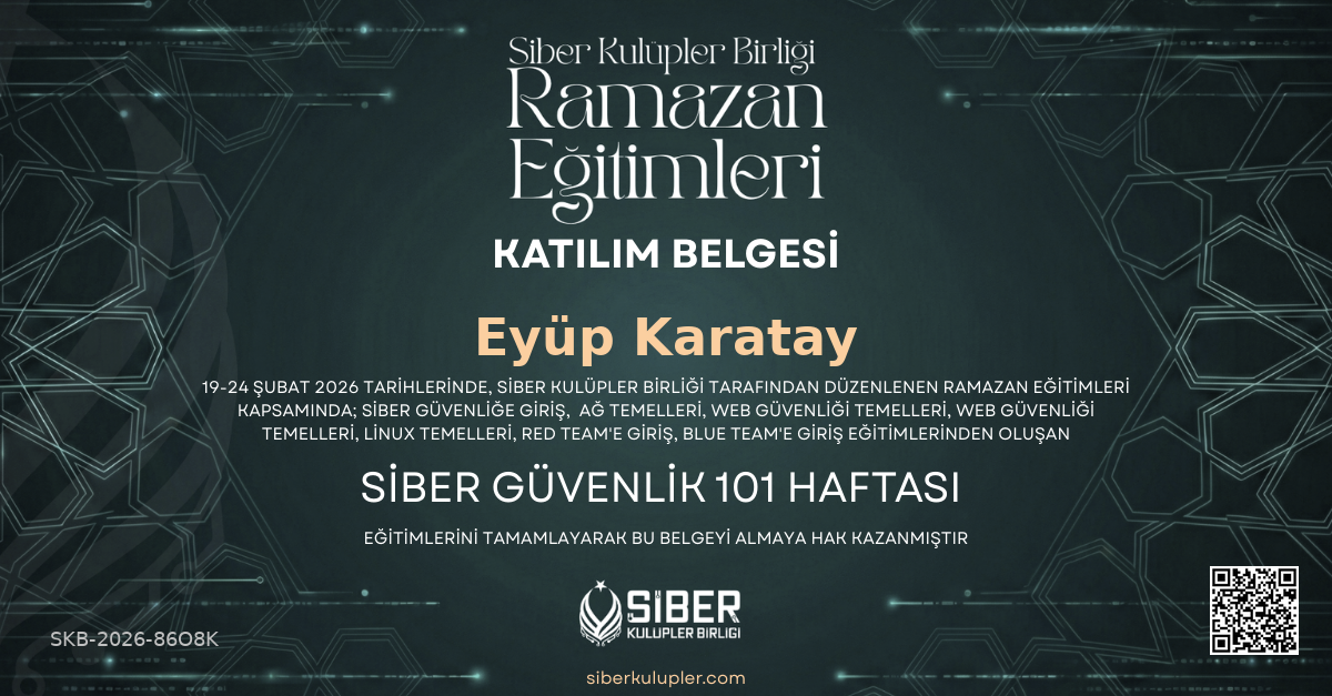 Ramazan Eğitimleri - Siber Güvenlik 101 Haftası