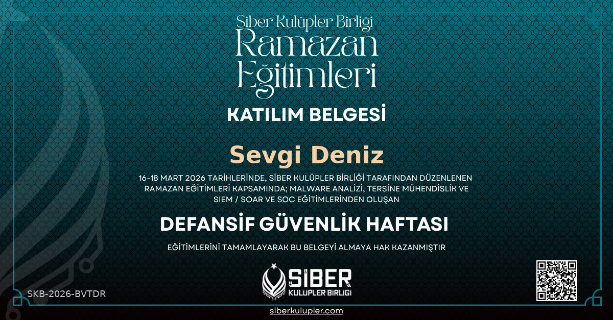 Ramazan Eğitimleri - Defensive Security Haftası