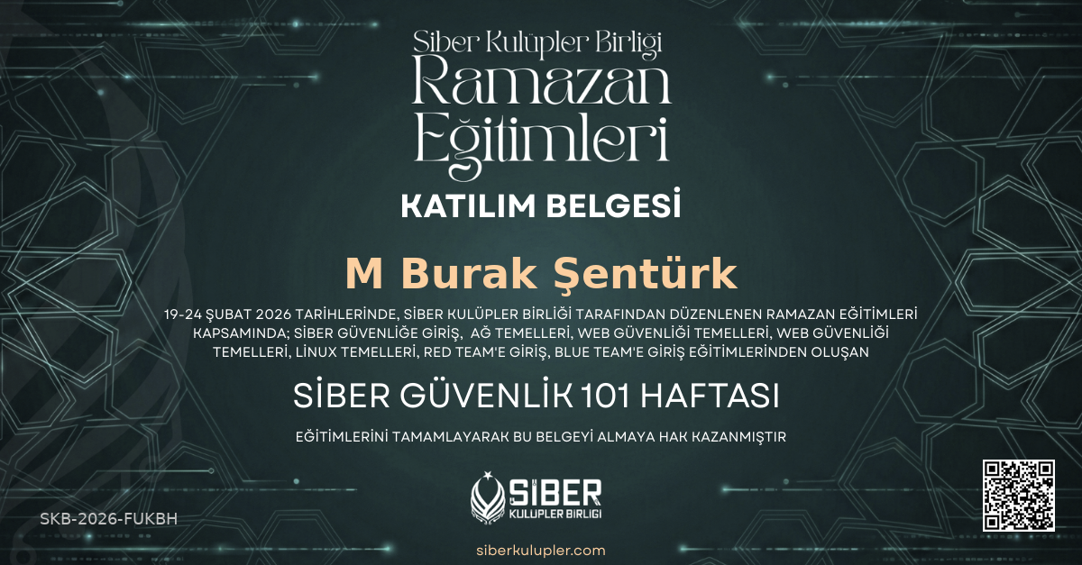 Ramazan Eğitimleri - Siber Güvenlik 101 Haftası