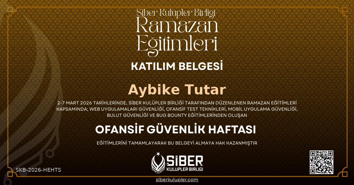 Ramazan Eğitimleri - Offensive Security Haftası