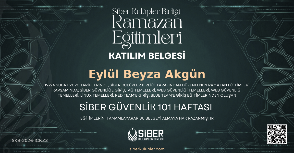 Ramazan Eğitimleri - Siber Güvenlik 101 Haftası