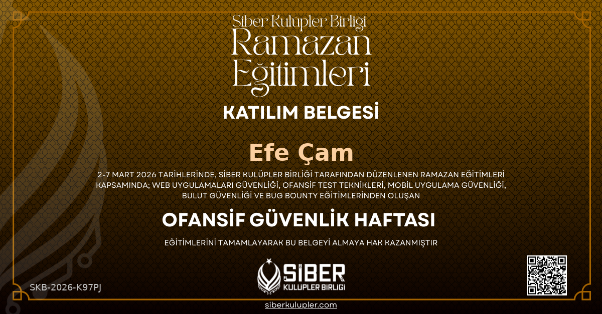 Ramazan Eğitimleri - Offensive Security Haftası