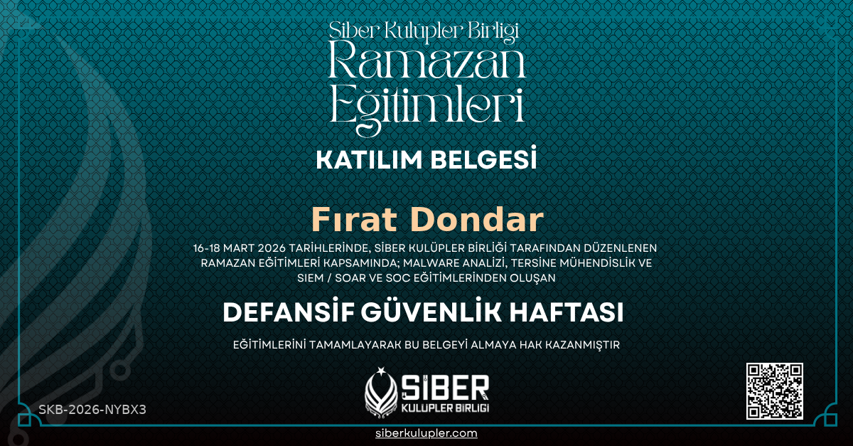 Ramazan Eğitimleri - Defensive Security Haftası