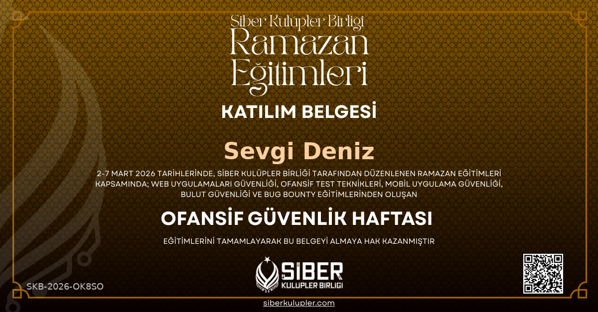 Ramazan Eğitimleri - Offensive Security Haftası