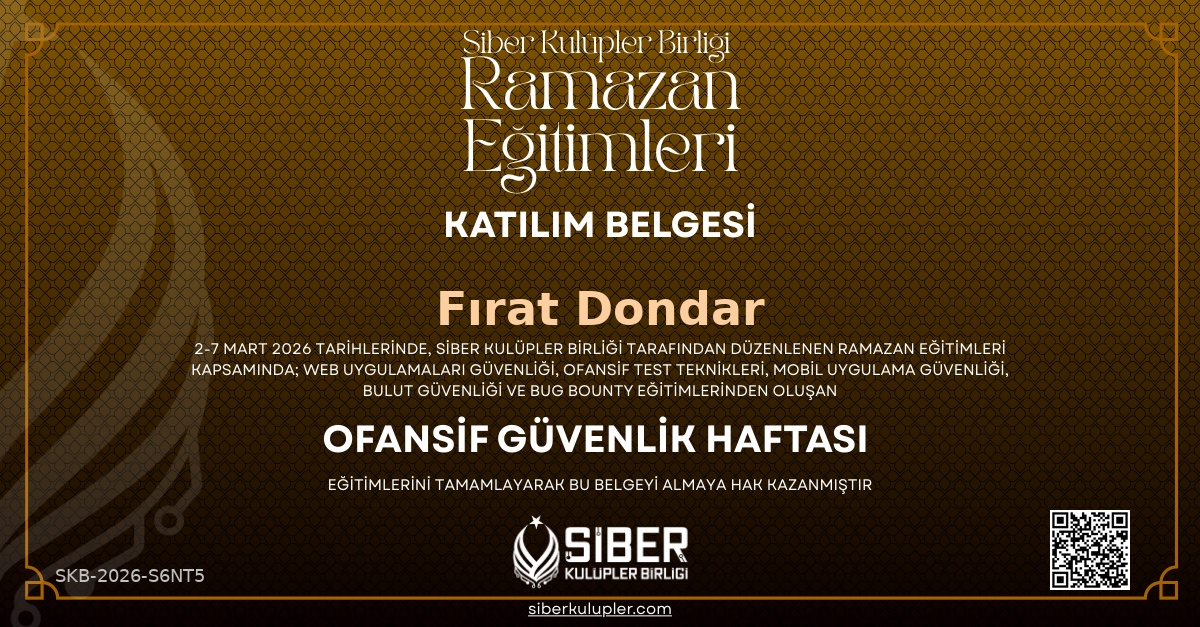 Ramazan Eğitimleri - Offensive Security Haftası