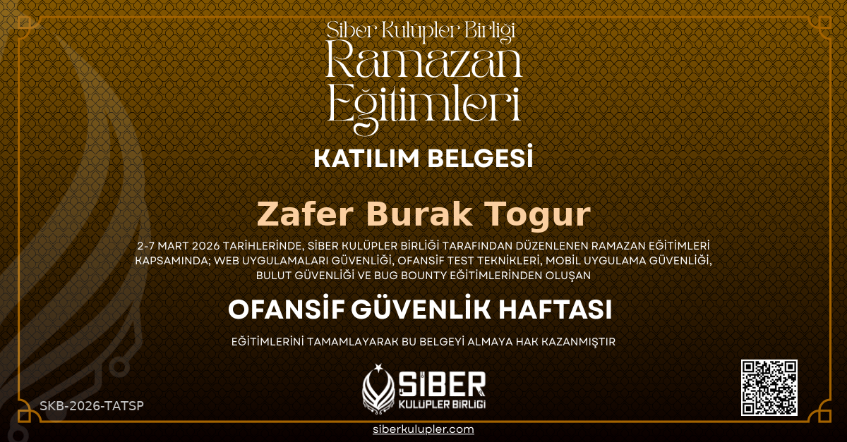 Ramazan Eğitimleri - Offensive Security Haftası