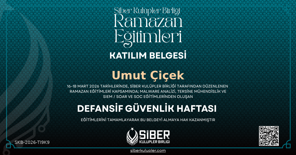 Ramazan Eğitimleri - Defensive Security Haftası