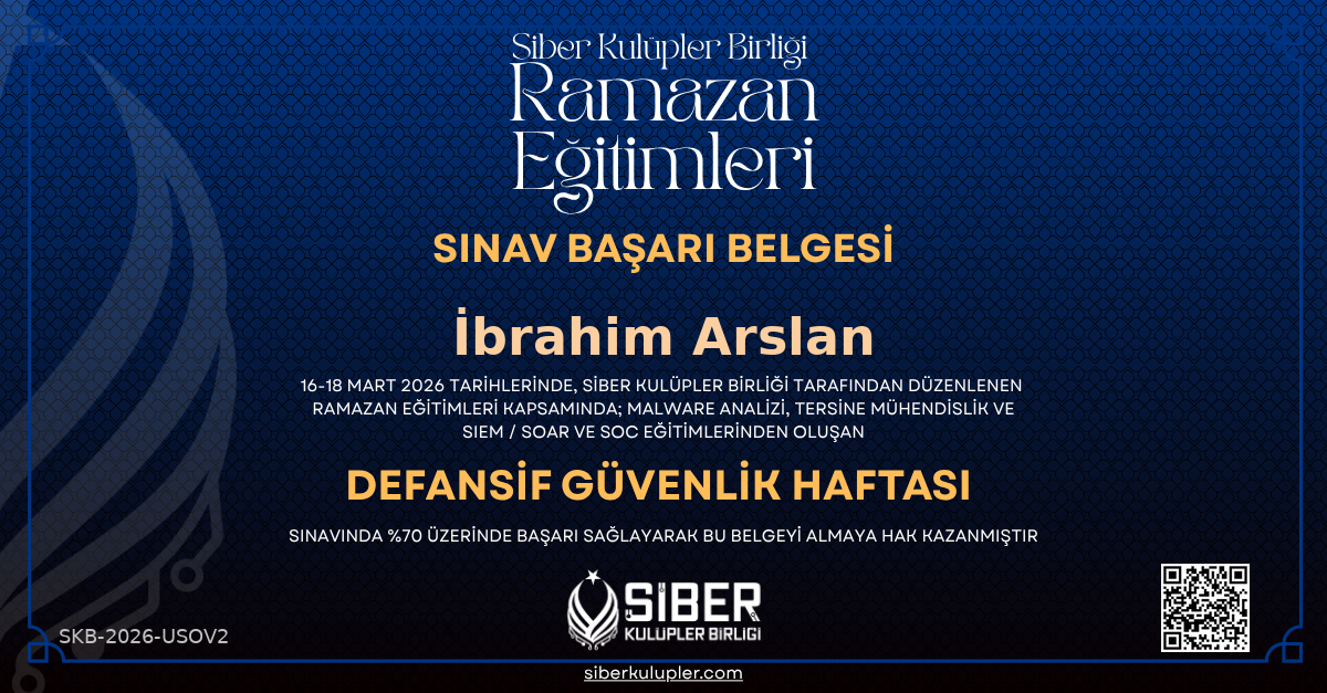 Ramazan Eğitimleri - Defensive Security Haftası Sınavı